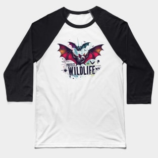 Protect Wildlife Bats Baseball T-Shirt